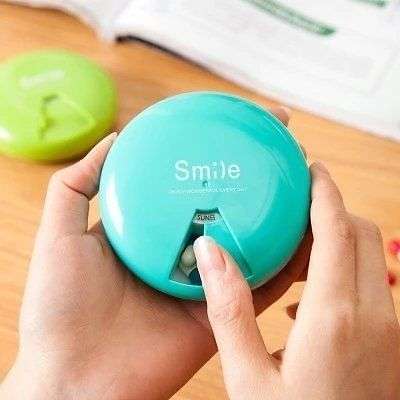 Wholesale Price--Smile Pill Box Travel Medicine Tablet Storage Organizer