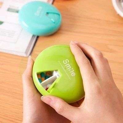 Wholesale Price--Smile Pill Box Travel Medicine Tablet Storage Organizer