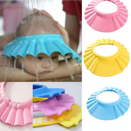Baby Kids Children Safe Shampoo Bath Bathing Shower Cap Hat Wash Hair Shield