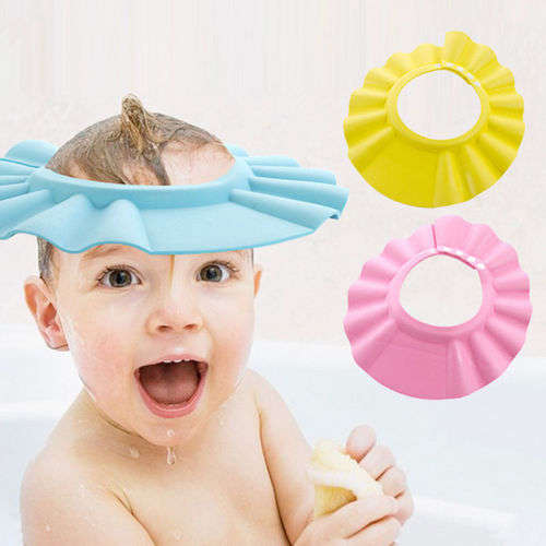 Baby Kids Children Safe Shampoo Bath Bathing Shower Cap Hat Wash Hair Shield