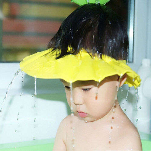 Baby Kids Children Safe Shampoo Bath Bathing Shower Cap Hat Wash Hair Shield