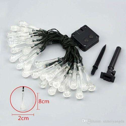 20LED 5 meter Solar Raindrop Icicle Strip Fairy Light