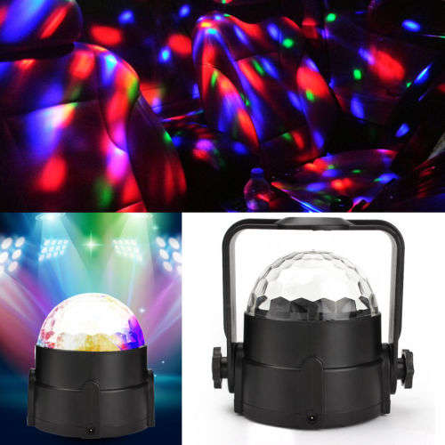 1PC Auto Car Disco DJ Stage Lighting LED RGB Crystal Ball Lamp Bulb Light Party