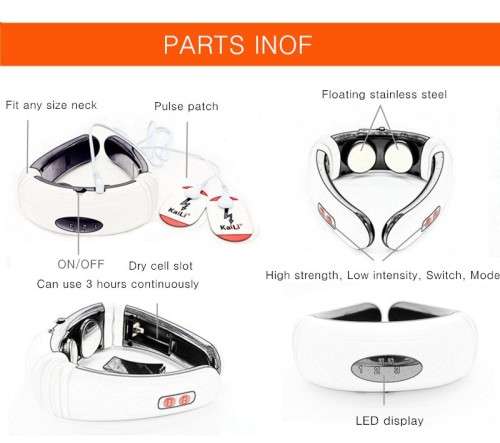 NEW magnetic Therapy Neck Massager with Electronic Pulse and Heated Pads