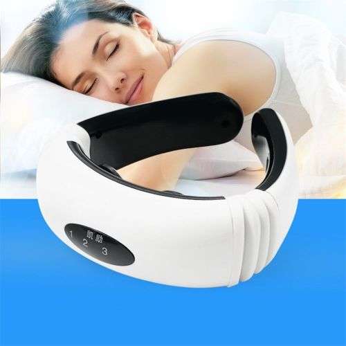 NEW magnetic Therapy Neck Massager with Electronic Pulse and Heated Pads