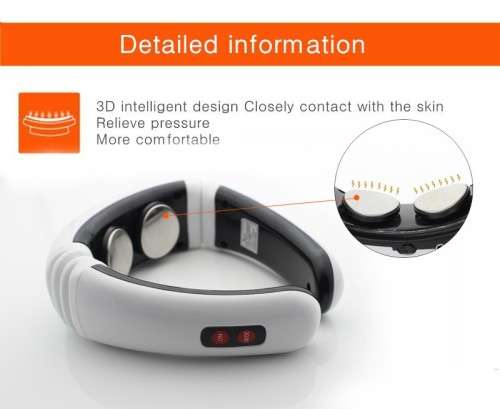 NEW magnetic Therapy Neck Massager with Electronic Pulse and Heated Pads