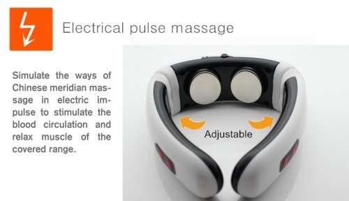 NEW magnetic Therapy Neck Massager with Electronic Pulse and Heated Pads