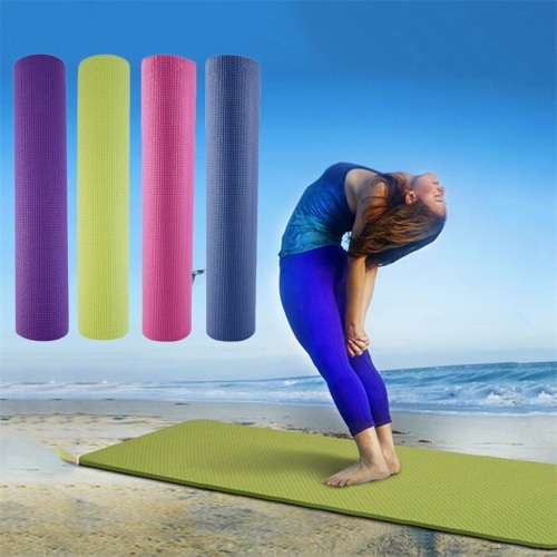 Fitness PVC Non-slip 4mm Yoga Mat Pad for Exercise Pilates Gym Leisure Mat