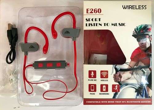 Bluetooth Headphones with Earhook Mic Wireless Earphones Sports in-ear Earbuds