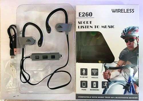 Bluetooth Headphones with Earhook Mic Wireless Earphones Sports in-ear Earbuds