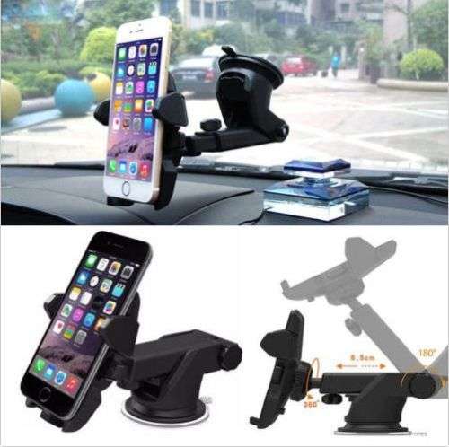 Car Holder Mount Bracket Long Neck One-touch Telescopic Arm For Universal Phone