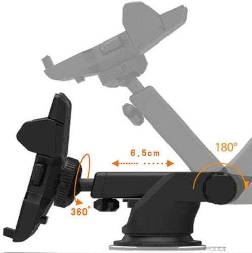 Car Holder Mount Bracket Long Neck One-touch Telescopic Arm For Universal Phone