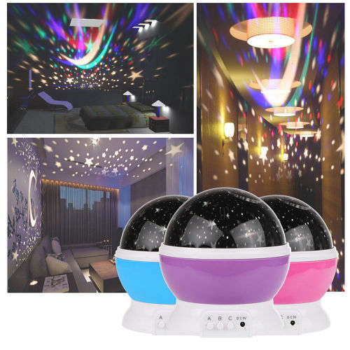 360° Rotating Romantic LED Starry Night Sky Projector Lamp Star light Cosmos Master Gifts