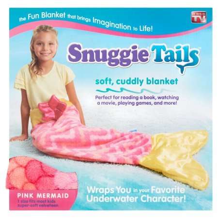 New Snuggie Tails MERMAID Blanket Pink One Size Fits Most - Super Soft Velveteen