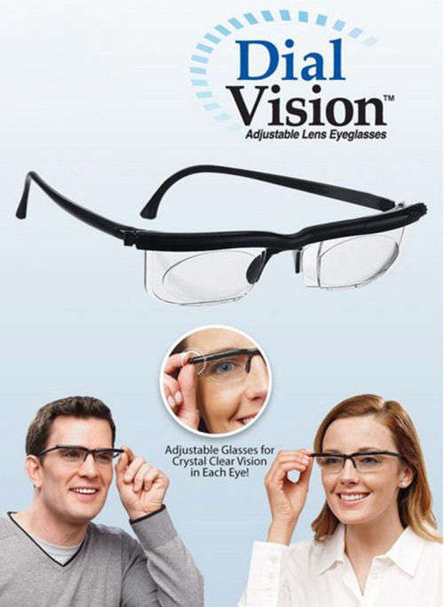 New Adjustable Lens Dial Eye Glasses Vision Reader Glasses For The Elder Hot