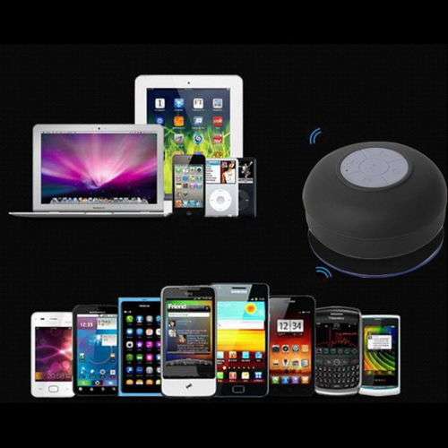 Portable Shower Waterproof Wireless Bluetooth Speaker Car Handsfree Call Music Suction Mic