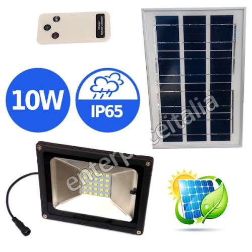 SOLAR LIGHT LED SMD PANEL LAMP LIGHT IP65 10W 6000K GARDEN STAGNA