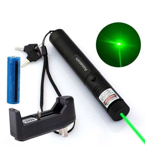 Powerful Green Laser Pointer Pen 5mw 532nm Green Laser+Battery+Charger