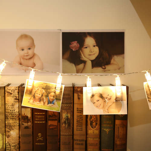 20 Led -4M -220V creative Operated Photo Clip String Lights