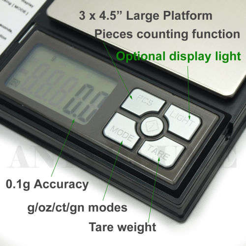 Portable 2000g by 0.1g Digital Scale