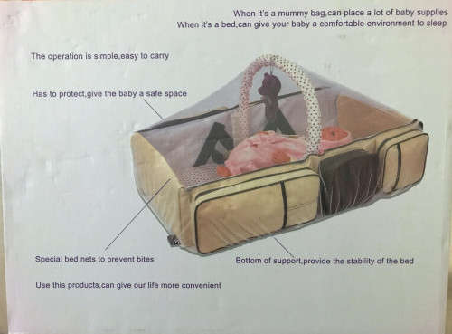 NEW 2 in 1  Multi-function Mummy Bag Baby Dolls Deluxe Portable Cot Bed Folding--with mosquito net
