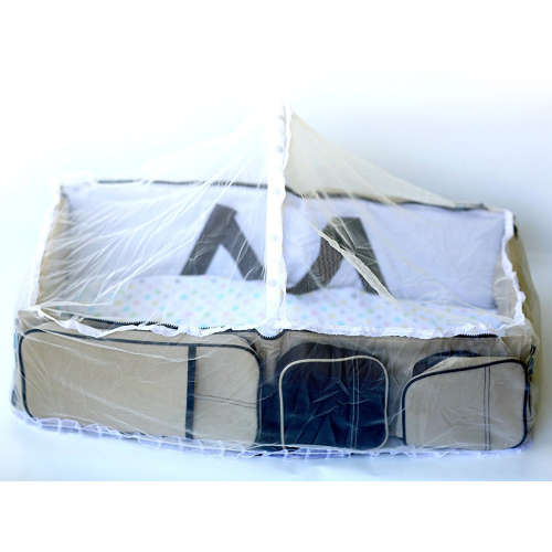 NEW 2 in 1  Multi-function Mummy Bag Baby Dolls Deluxe Portable Cot Bed Folding--with mosquito net