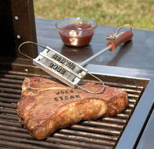 DIY Barbeque Grill Meat Steak Branding Iron With 55 Changeable Letters BBQ Tools