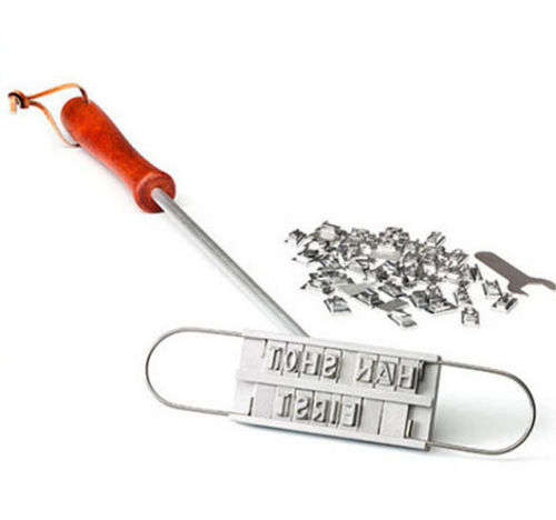 DIY Barbeque Grill Meat Steak Branding Iron With 55 Changeable Letters BBQ Tools