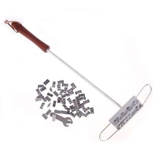 DIY Barbeque Grill Meat Steak Branding Iron With 55 Changeable Letters BBQ Tools
