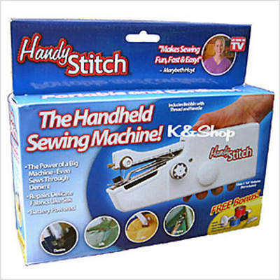 Mini Portable Handheld Sewing Machine Home Travel Cordless Quick Clothes Stitch