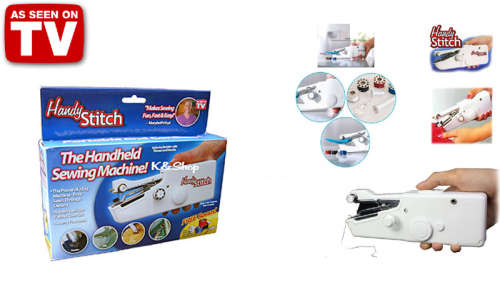 Mini Portable Handheld Sewing Machine Home Travel Cordless Quick Clothes Stitch