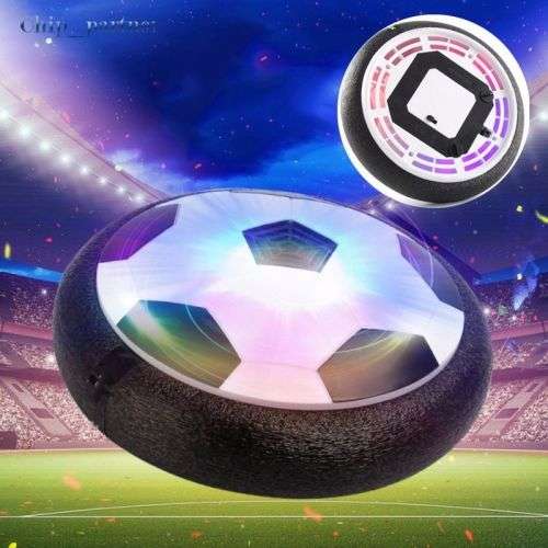LED Air Power Soccer Football Disk Hover Glide Float Disc Fun Children Game Toys