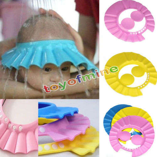 Adjustable Baby Kids Shampoo Bath Bathing Shower Cap Hat Wash Hair Shield