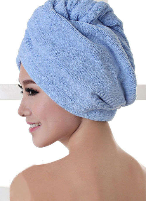 S--Wholesale Price--Microfiber  Towel Fast Hair Turban Wrap Hat Cap