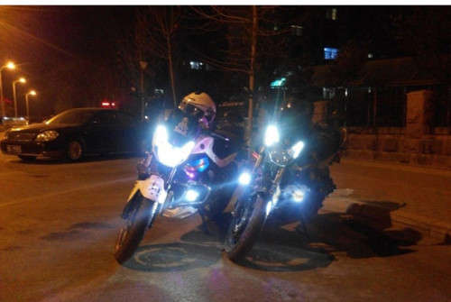 U7  30W LED 3 Wire Motorcycle Headlight Flashing Sport Light Spotlight