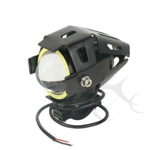 U7  30W LED 3 Wire Motorcycle Headlight Flashing Sport Light Spotlight