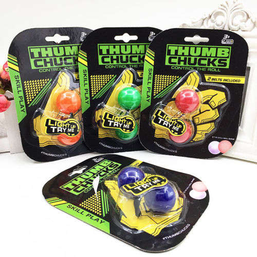 Thumb Chucks Bundle Control Roll Game Knuckles Finger Ball Anti Stress Toy