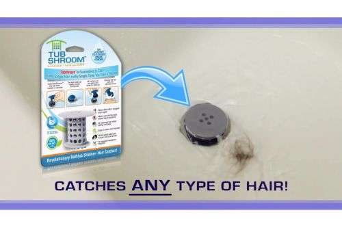 TubShroom Hair Catcher, Strainer, Drain Protector for Tub