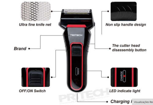 New PRITECH Brand Professional Hair Removal Electric Shaver Double Electric Shaving Blade Cutter