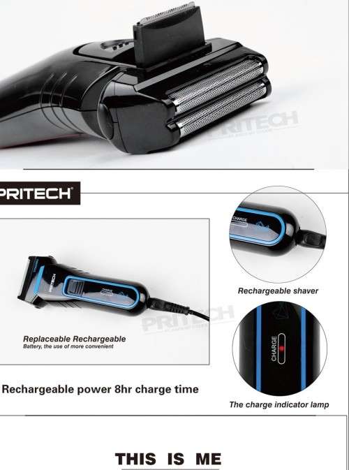 New PRITECH Brand Professional Hair Removal Electric Shaver Double Electric Shaving Blade Cutter