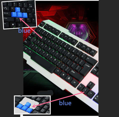 Keyboard 104 Key  RGB Led Glowing Backlit Usb for PC