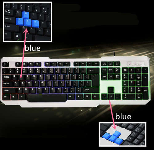 Keyboard 104 Key  RGB Led Glowing Backlit Usb for PC