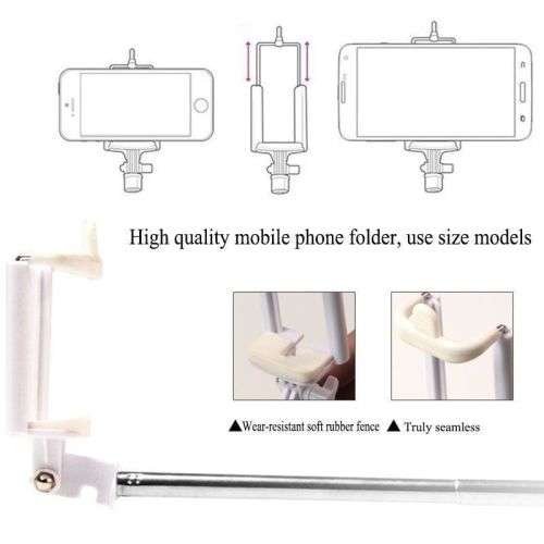 Extendable Handheld Mini Selfie Stick Wired Monopod Remote Holder For Smartphone