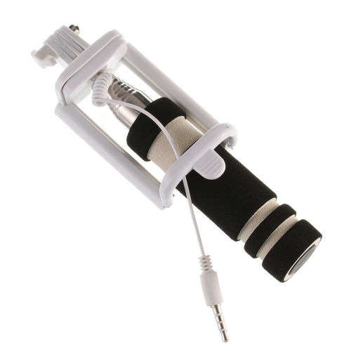 Extendable Handheld Mini Selfie Stick Wired Monopod Remote Holder For Smartphone