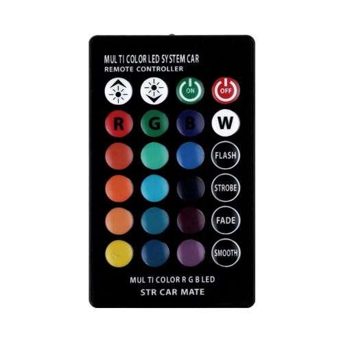 2x T10 RGB 16Color LED Car Wedge Reading Lamp Auto Interior Light+Remote Control