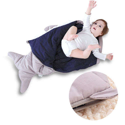 Infant Baby Newborn Sleeping Bag Shark Swaddle Blanket Stroller Wrap Sleep Sack
