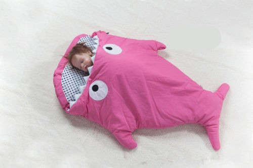 Special--Infant Baby Newborn Sleeping Bag Shark Swaddle Blanket Stroller Wrap Sleep Sack