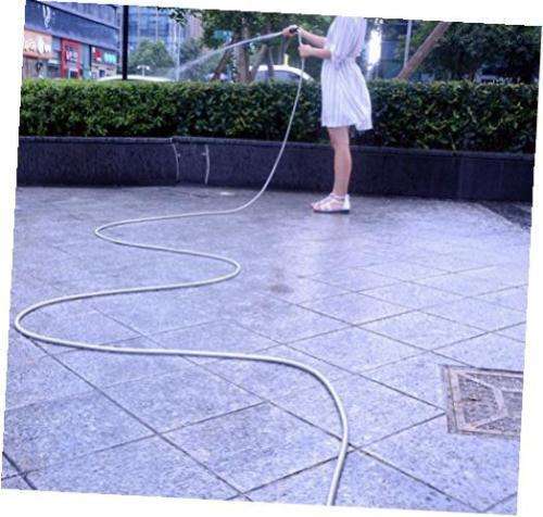 Metal Garden Hose Stainless Steel Flexible Watering Hose Pipe 50FT