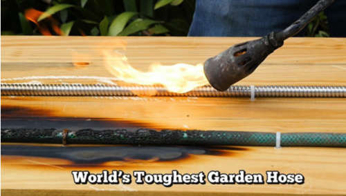 Metal Garden Hose Stainless Steel Flexible Watering Hose Pipe 50FT