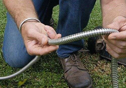 Metal Garden Hose Stainless Steel Flexible Watering Hose Pipe 50FT